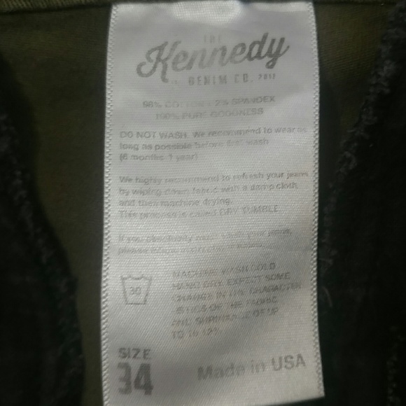 Kennedy Denim Olive Green Mens Jogger Jeans 34 - Picture 6 of 8